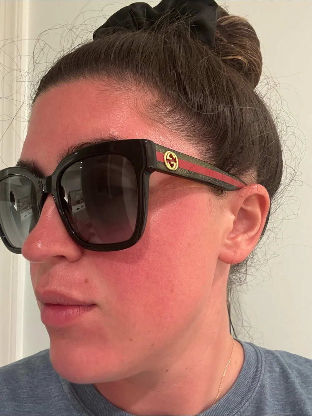 Gucci Black Oversized Cat-Eye Sunglasses
